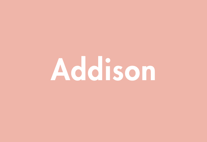 Addison meaning