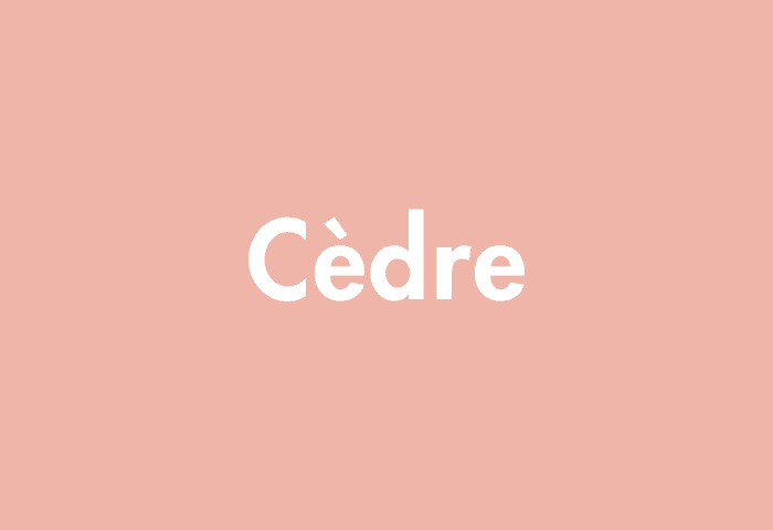 Cèdre meaning