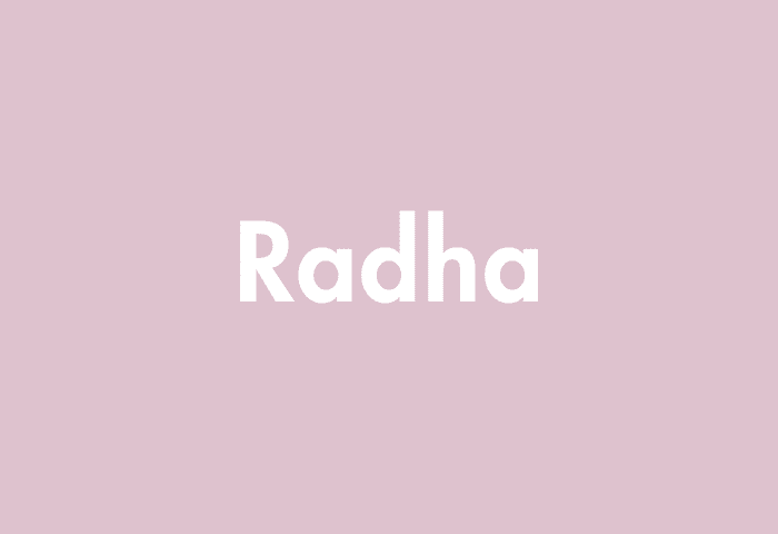 Radha meaning