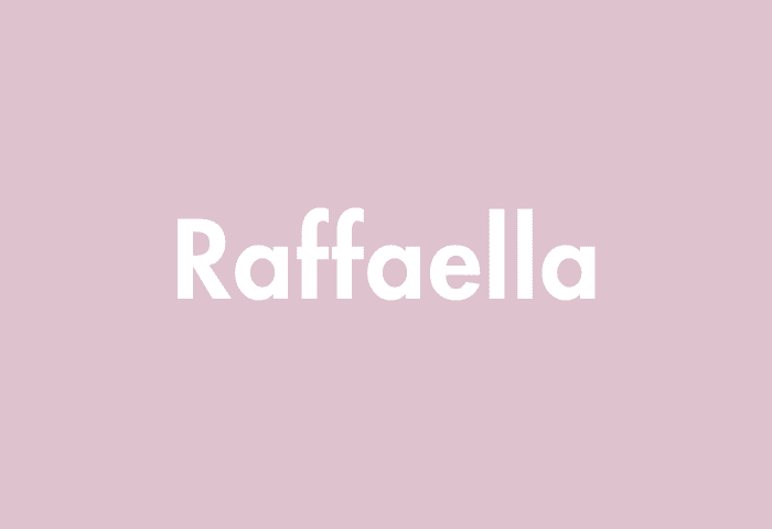 Raffaella meaning