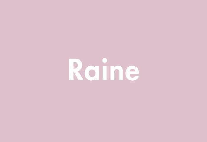 Raine meaning