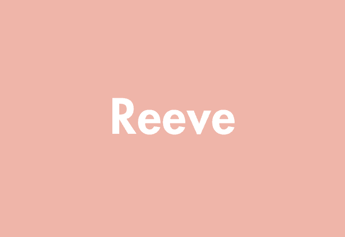 Reeve meaning