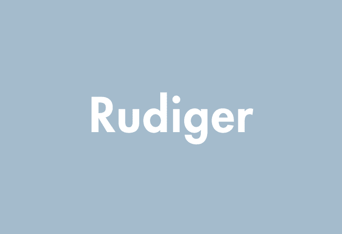 Rudiger meaning