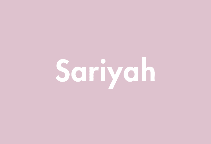 Sariyah meaning