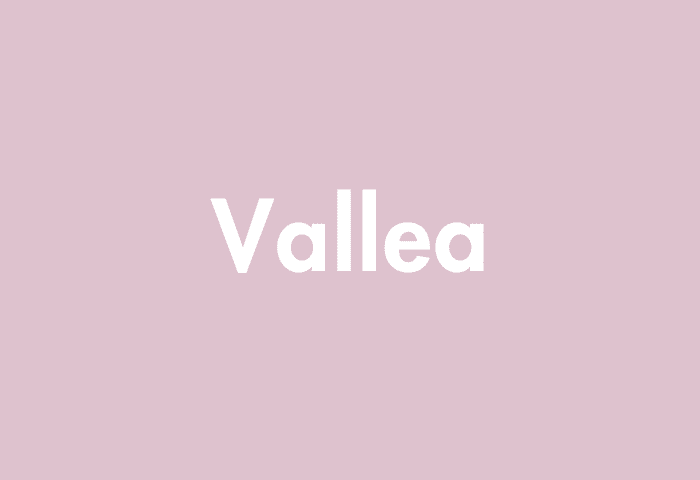 Vallea meaning