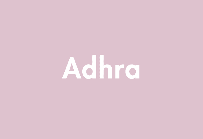 Adhra meaning