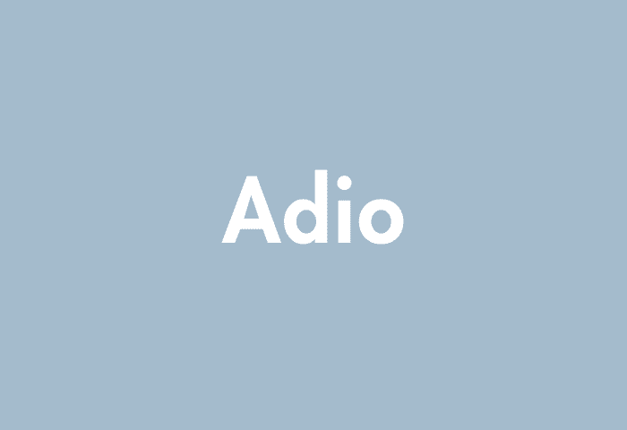 Adio meaning