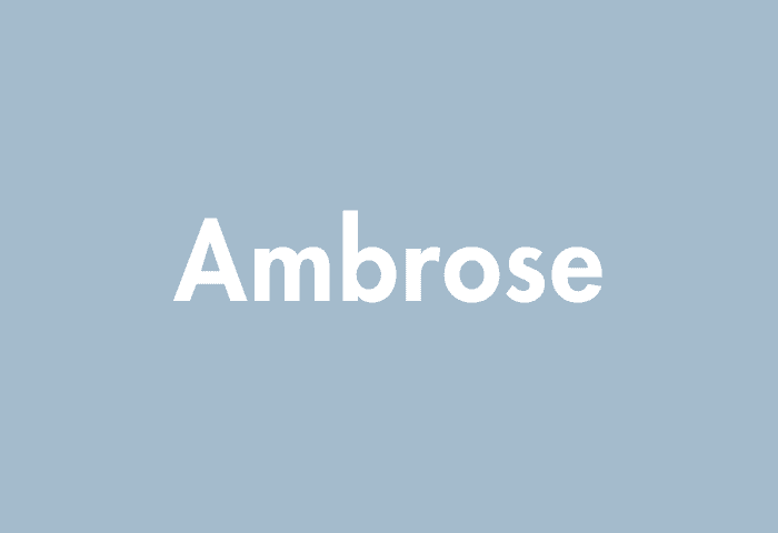Ambrose meaning