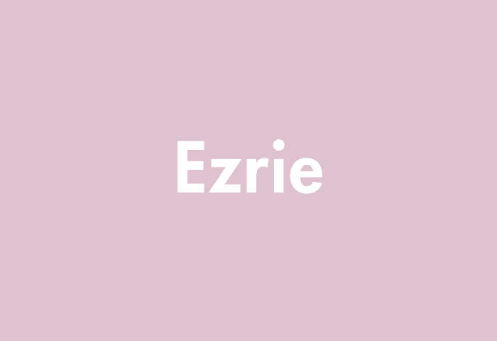 Ezrie meaning