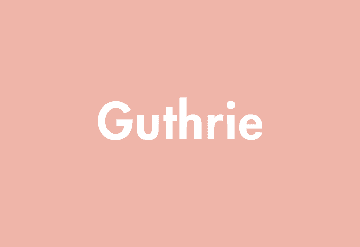 Guthrie meaning