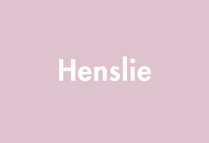 Henslie meaning