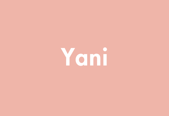 Yani meaning