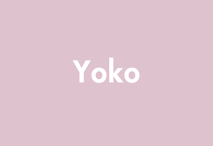 Yoko meaning