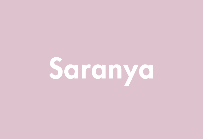 Saranya meaning