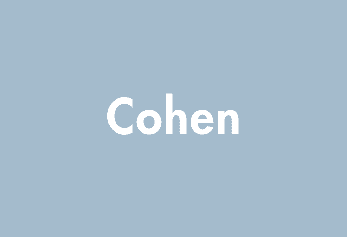 Cohen meaning