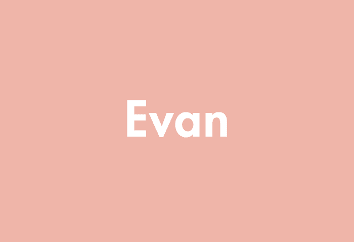 Evan meaning