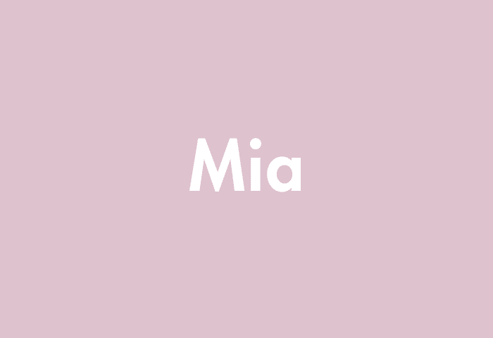 Mia meaning