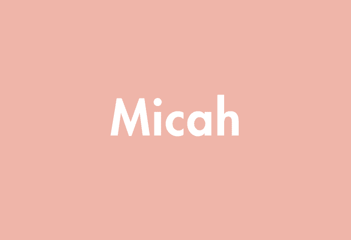 Micah meaning