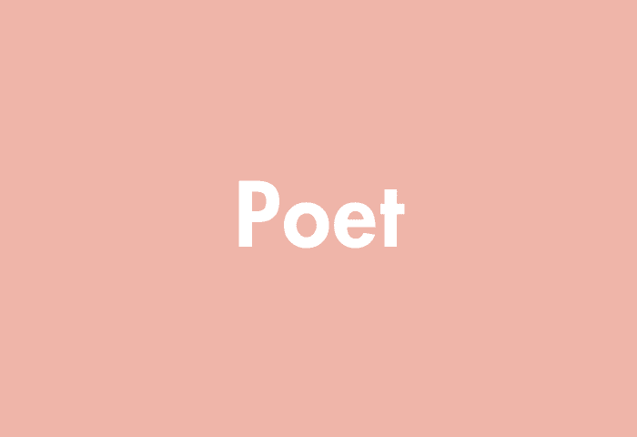 Poet meaning