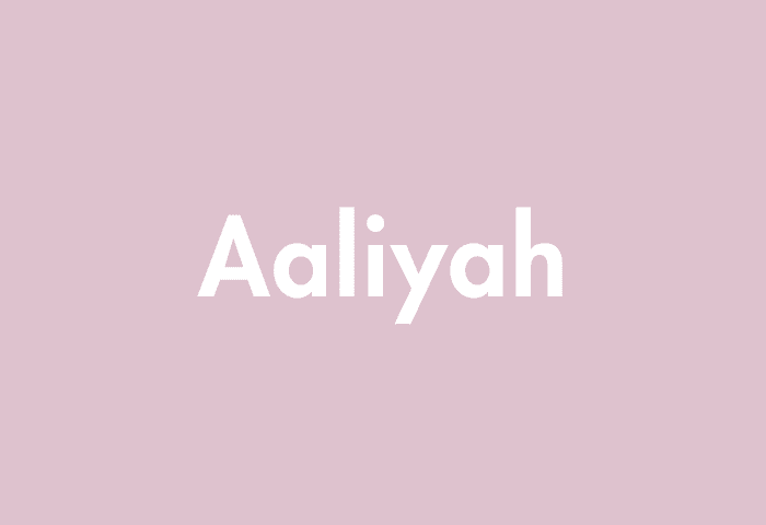 Aaliyah meaning