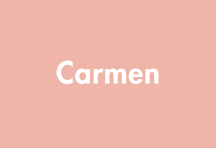 Carmen meaning
