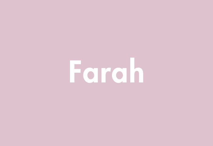 Farah meaning