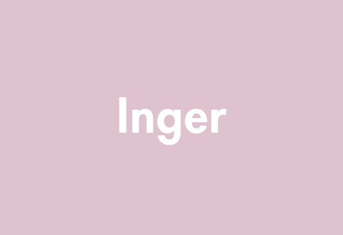 Inger meaning