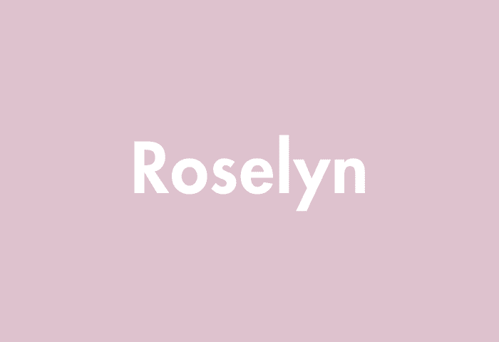 Roselyn meaning
