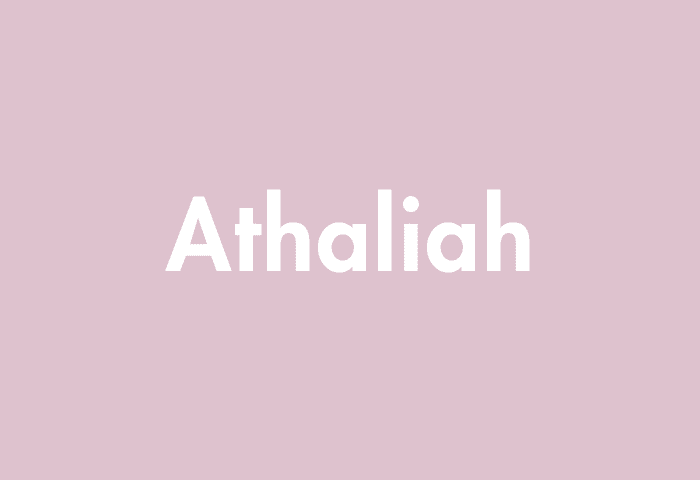Athaliah meaning