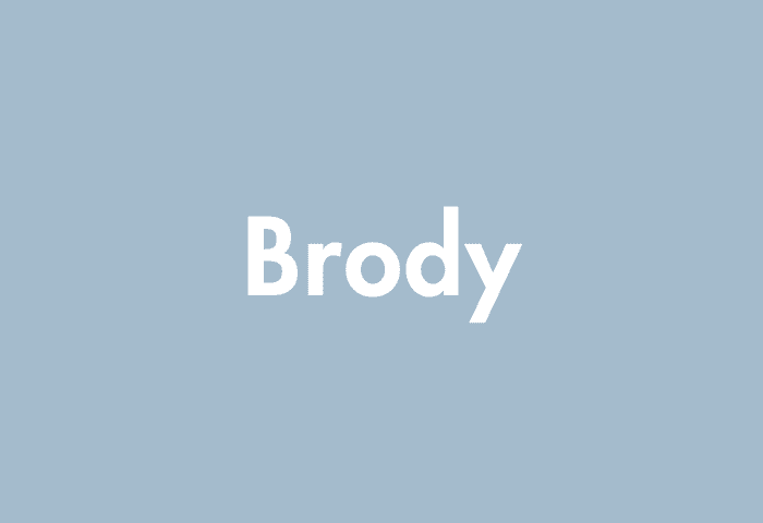 Brody meaning