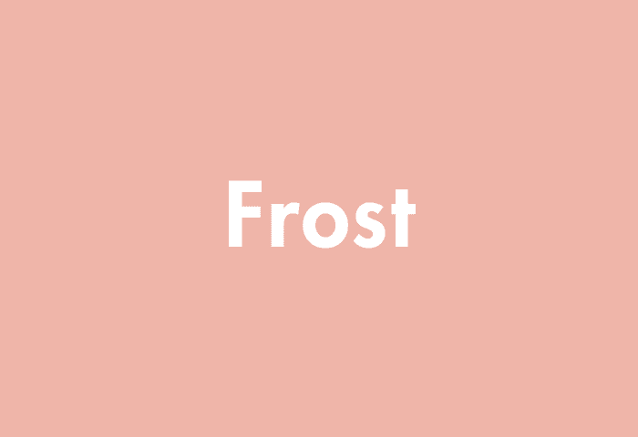 Frost meaning