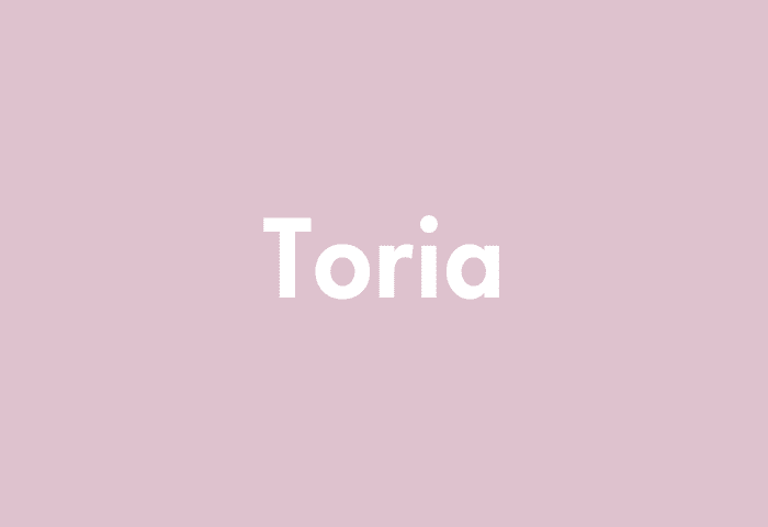 Toria meaning