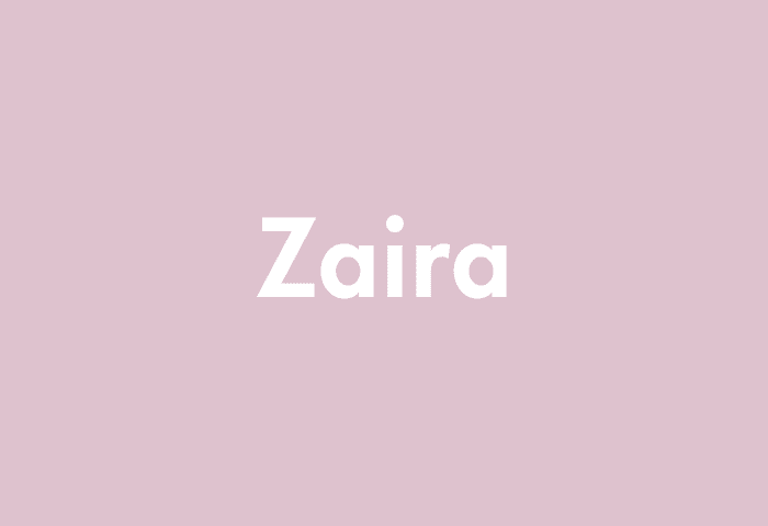 Zaira meaning