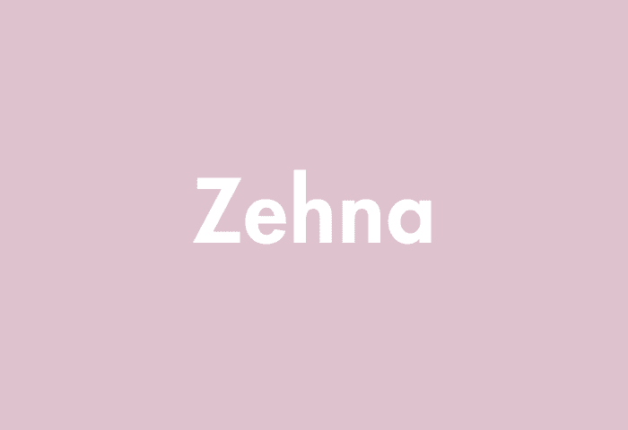 Zehna meaning