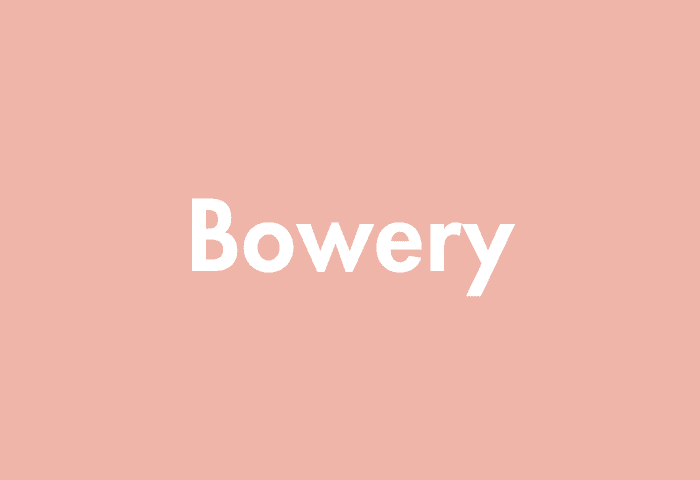Bowery meaning
