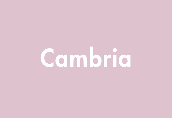 Cambria meaning