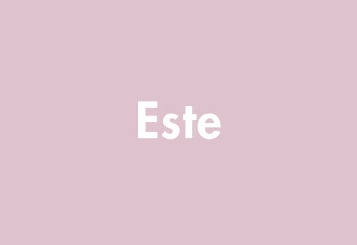 Este meaning