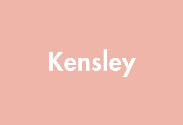 Kensley meaning