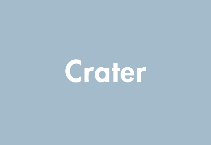 Crater meaning