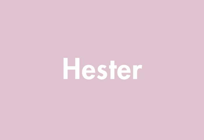 Hester meaning