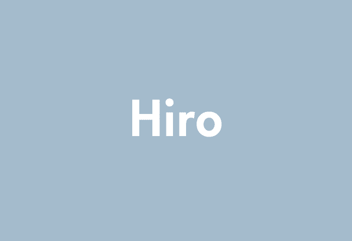 Hiro meaning