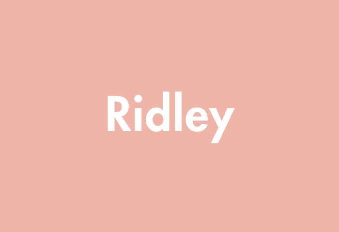 Ridley meaning