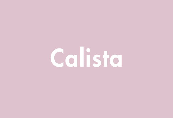 Calista meaning