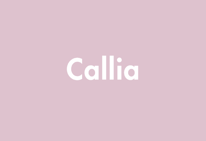 Callia meaning