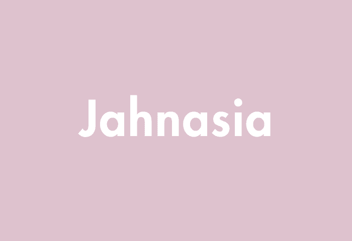 Jahnasia meaning