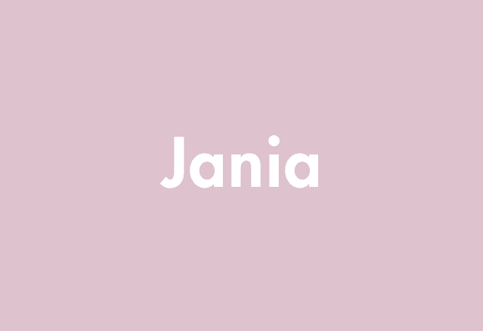 Jania meaning