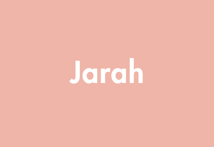 Jarah meaning