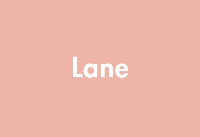 Lane meaning