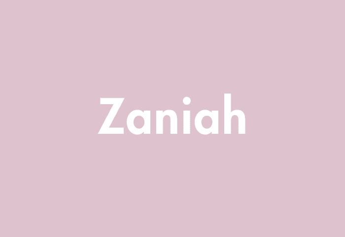 Zaniah meaning