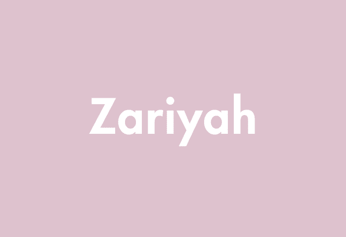 Zariyah meaning